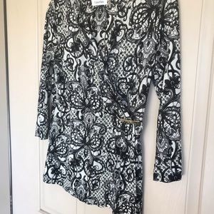 Calvin Klein Wrap Blouse